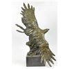 Image 3 : Native American Eagle Warrior Signed Bronze Sculpture