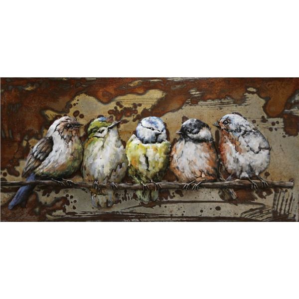 Mixed Media Birds On A Branch 3D Wall Hanging