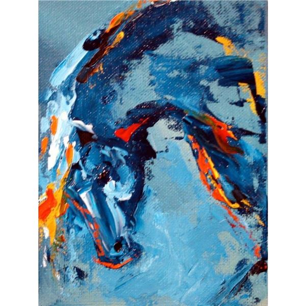 Abstract Horse Ceramic Art Tile
