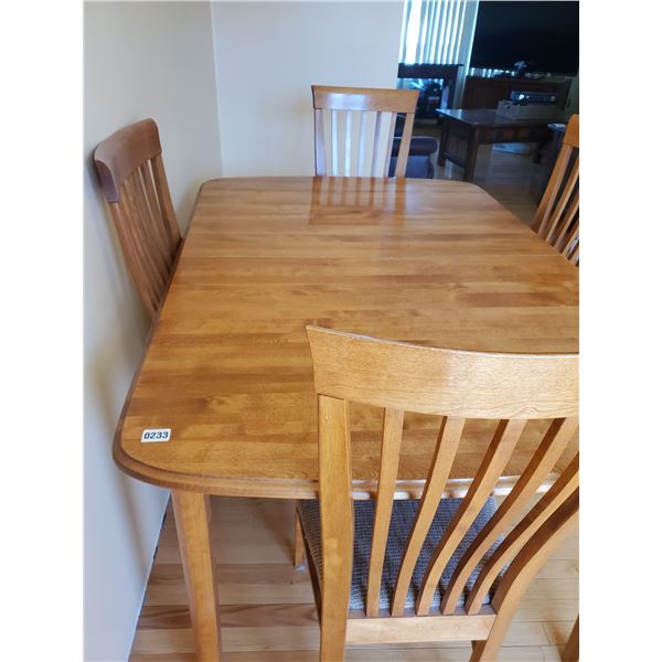 Wood Dining Table & Chairs
