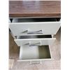 Image 3 : 5 Drawer Vintage Wood & Metal Office Desk