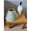 Image 1 : 2 Wood Side Tables & Lamp