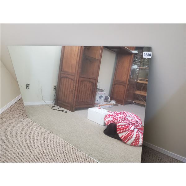 Large Mirror & Small Mirror & Wood Shelves