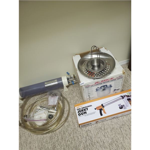 Aluminum Pressure Cooker, Jerky Gun, Sausage Stuffer & Tubing