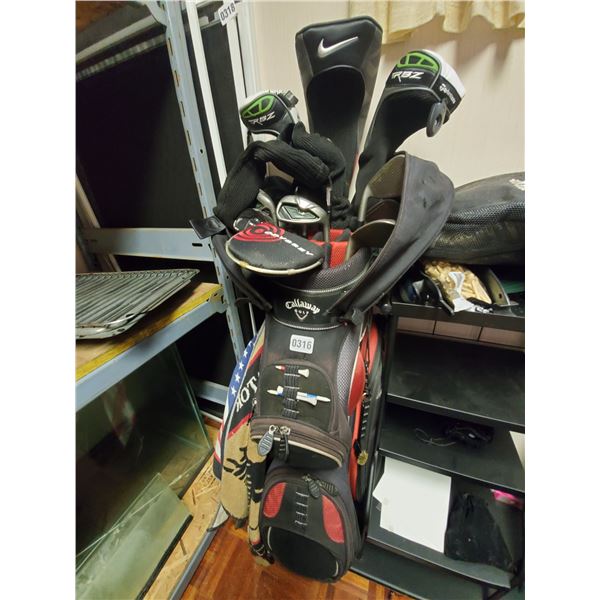 Golf Clubs & Calloway Golf Bag