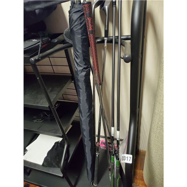 Miscellaneous Golf Clubs & Golf Club Plastic Carrying Case & Metal Golf Club & Accessories Stand