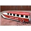 Image 2 : ANTIQUE CUSTOM RESTORED PRESSED STEEL BUS TOY - LOCAL BRANDING - 25" LONG