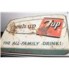 Image 1 : 7-UP TIN SODA SIGN ORIGINAL