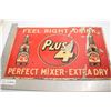 Image 1 : RARE ANTIQUE PLUS 4 SODA SIGN TIN