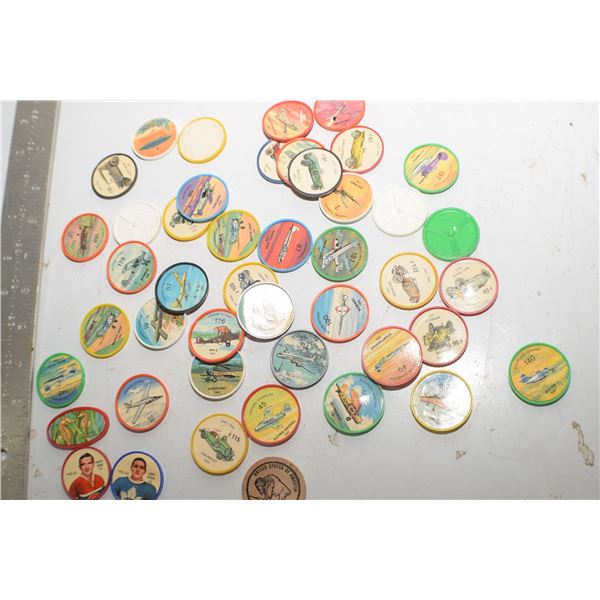 JELLO TRANSPORTATION AND HOCKEY COINS