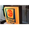 Image 1 : 24" BY 24" LIGHT UP SEKINE BICYCLE ADVERTISING SIGN