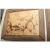 Image 2 : ROSS MINOR RIP (MINOR RANCH) WILDLIFE FRAMED WOOD BURNINGS