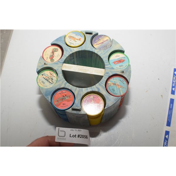 JELLO COINS AND RACK CAROSEL, LOOKS COMPLETE