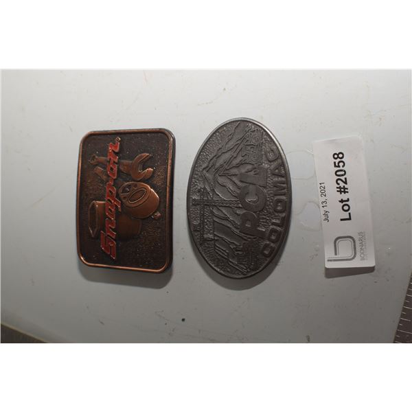 VINTAGE SNAP-ON PCL BELT BUCKLES