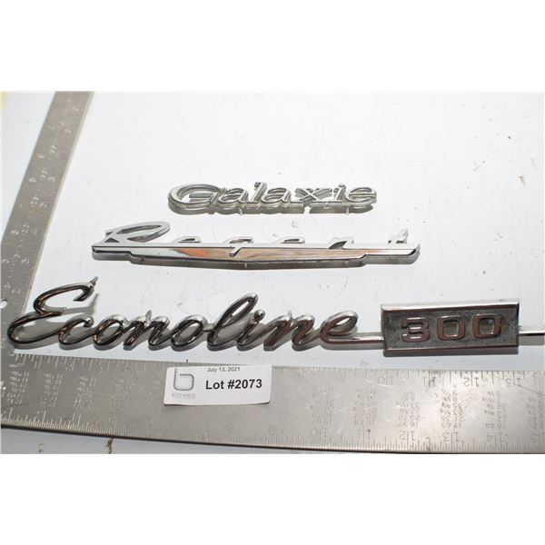 ANTIQUE SCRIPT EMBLEM LOT ---   FORD REGENT