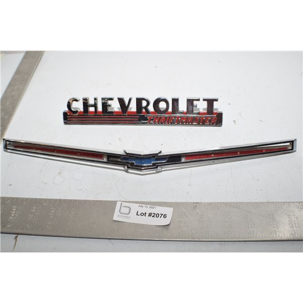 ANTIQUE SCRIPT EMBLEM LOT ---   CHEVROLET THRIFTMASTER