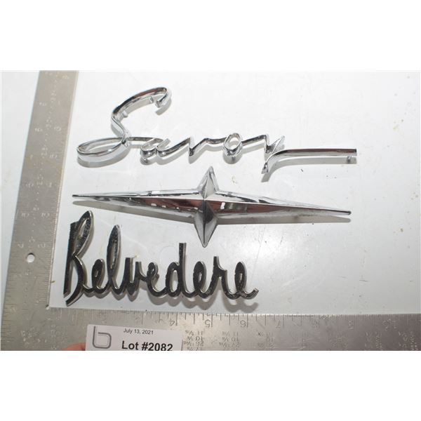 ANTIQUE SCRIPT EMBLEM LOT ---   SAVOY   BELVEDERE