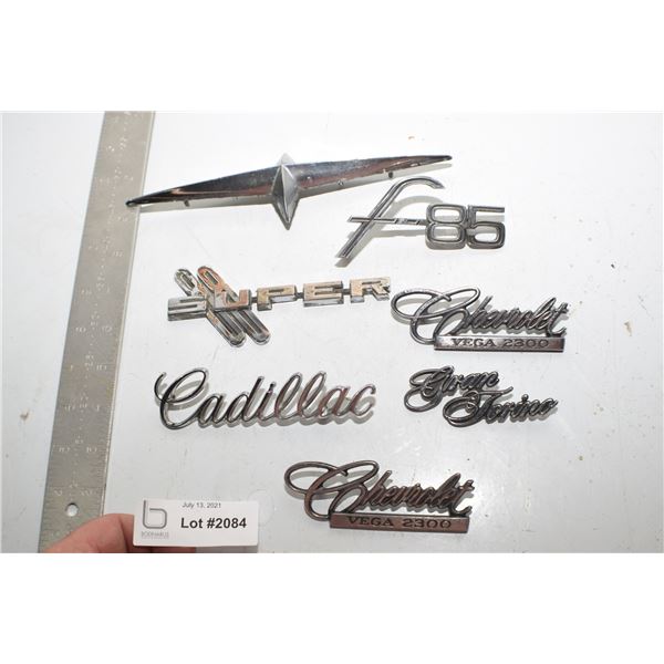 ANTIQUE SCRIPT EMBLEM LOT ---   ASSORTED