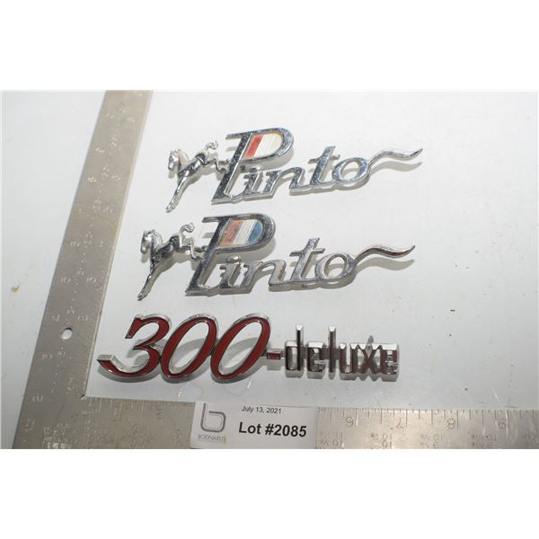 ANTIQUE SCRIPT EMBLEM LOT ---   FORD PINTO