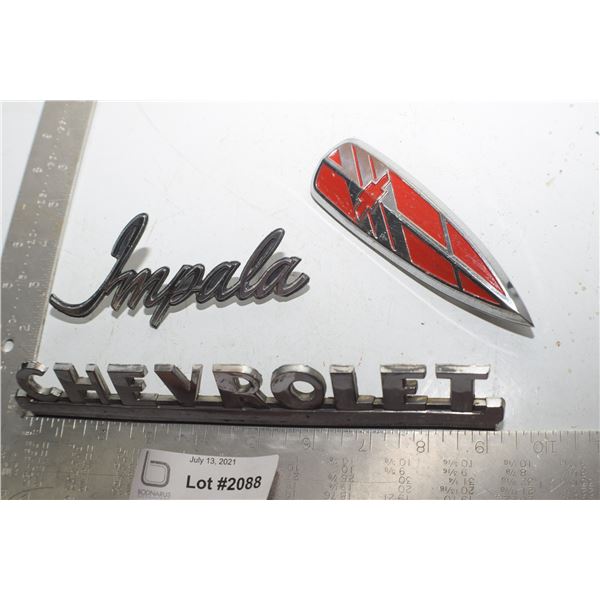 ANTIQUE SCRIPT EMBLEM LOT ---  CHEVROLET