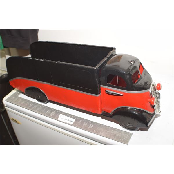 28"  PRESSED STEEL TRUCK TOY ANTIQUE ART DECO