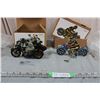 Image 1 : 2x the money - Tin Litho wind-up Motorbike toys