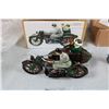Image 2 : 2x the money - Tin Litho wind-up Motorbike toys