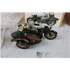Image 3 : 2x the money - Tin Litho wind-up Motorbike toys