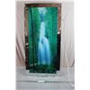 Image 1 : Running Light Waterfall Glass Mirror motion picture (powered + working) - 19" x 39"
