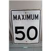 Image 1 : Maximum 50 - large metal sign - 24x30