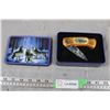 Image 1 : Wild Outdoors Wolf etched pocket knife - in tin