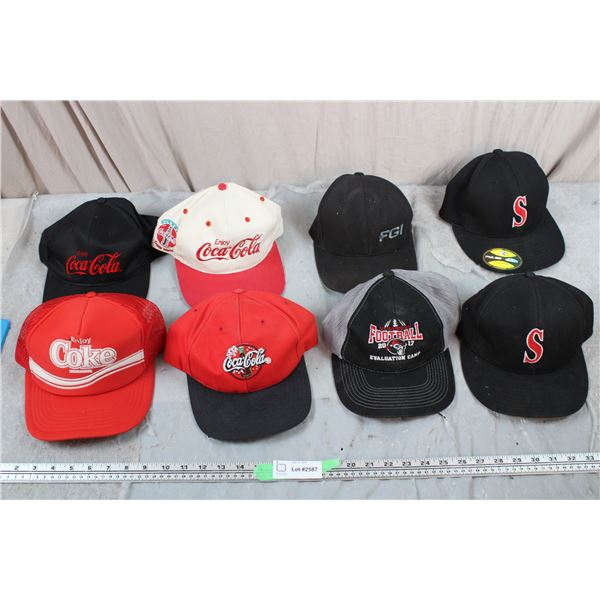 Vintage coca-cola + various ball caps