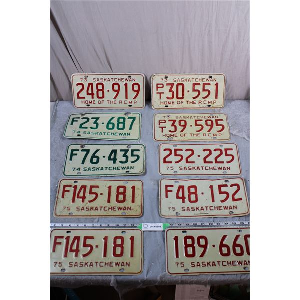1973-74-75 SK license Plates