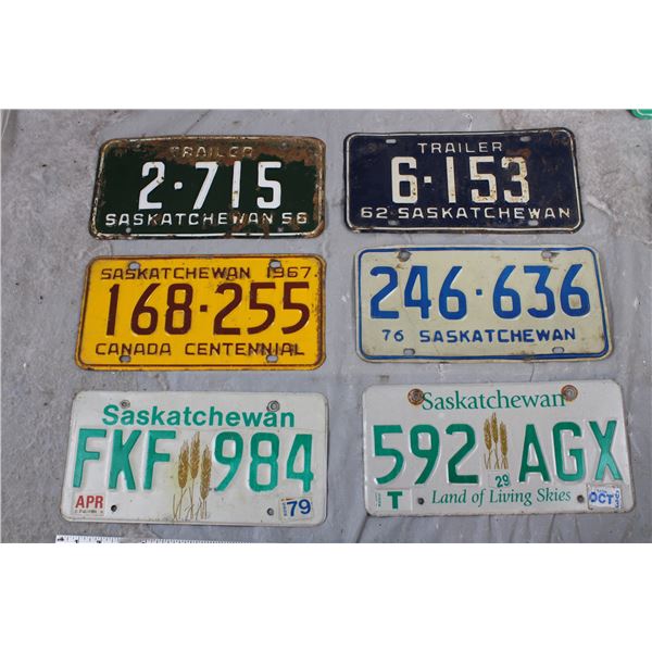 2x the money - 1956 + 1962 Trailer plates + 67,76,79,03