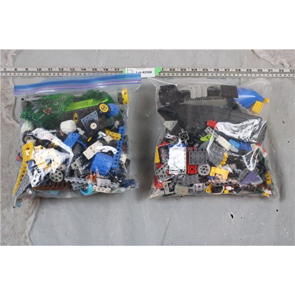 2 Large Ziploc Bags of Lego pieces (lego branded)