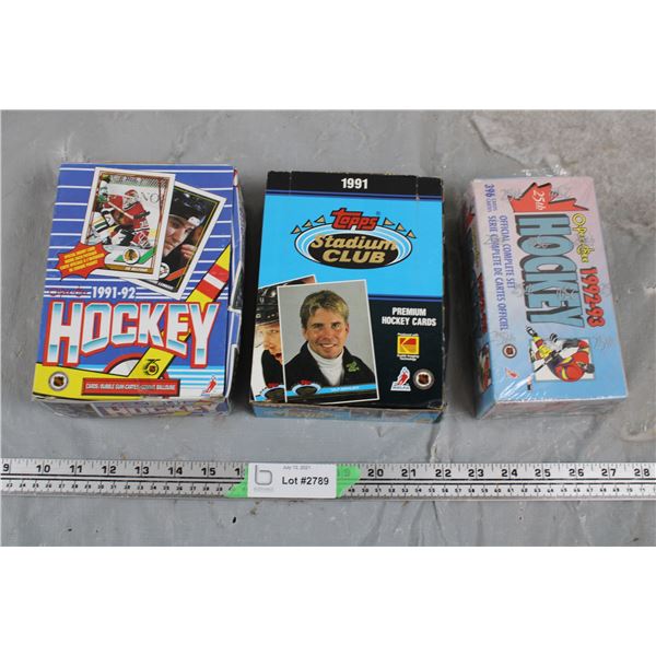 1991 Topps Stadium Club Box of 36 packs + 1992 OPC Box 36 Wax Packs + 1993 OPC Complete Set