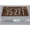 Image 3 : 1935 Saskatchewan License Plate
