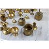Image 3 : Large Lot of Brass Candlesticks, Vases, Incense Holders