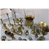 Image 4 : Large Lot of Brass Candlesticks, Vases, Incense Holders