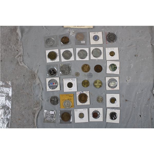 30 Trade Coins - Saskatchewan related, RCMP Regina, Saskatoon, Delisle, etc.