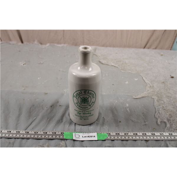 Hudson Bay 1989 Saskatchewan Roughriders Stone Whiskey Bottle