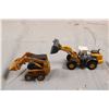 Image 2 : Ertl Case Bobcat (diecast) + Siku Loader (diecast) + Wiking mini-plow (plastic)