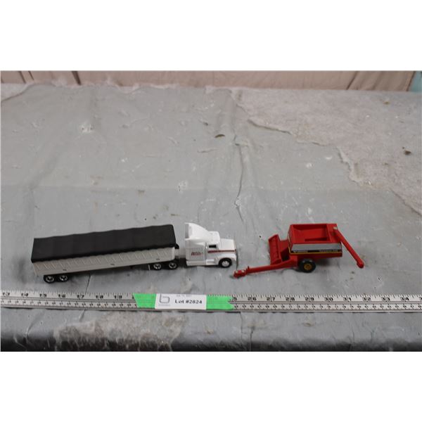 Ertl Semi Truck + Grain Trailer with Versatile Trans/axial 2000