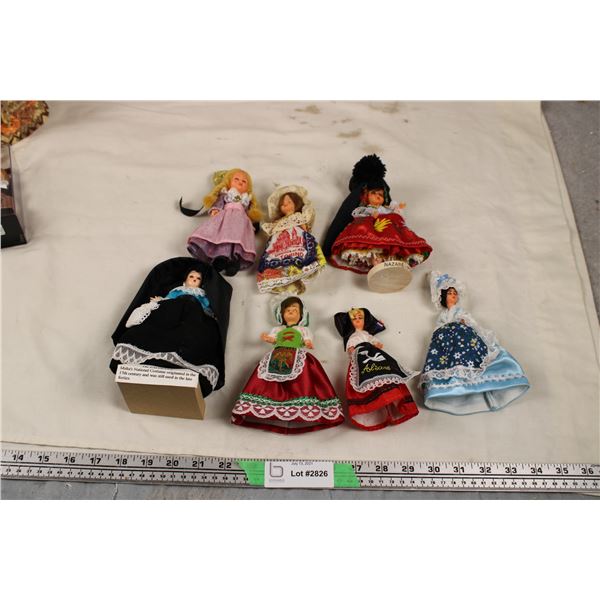 Lot of Ethnic Sleeping Eye Dolls - vintage