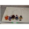 Image 4 : Lot of 5 Vintage Wooden Wire Dancing Marionette Doll Puppets