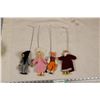Image 1 : Lot of 4 Vintage Dancing Puppets on Wire Rods - wooden Dolls