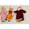 Image 3 : Lot of 4 Vintage Dancing Puppets on Wire Rods - wooden Dolls