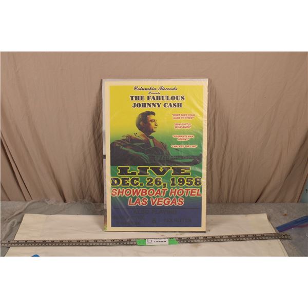 The Fabulous Johnny Cash Concert Poster 12x18"