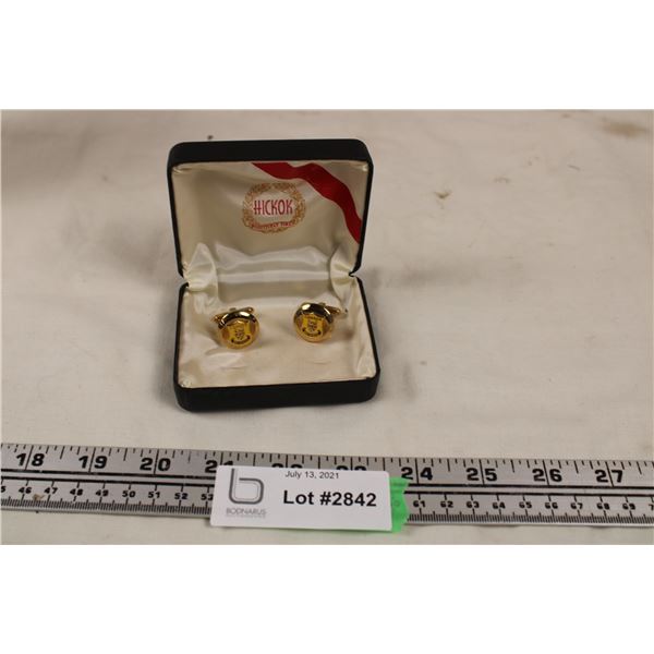 Vintage Canada Boy Scouts Cuff Links - in case