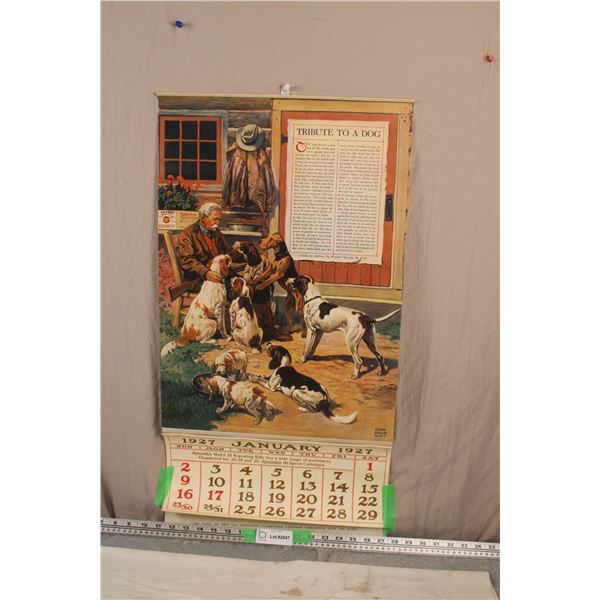 1994 Remington Calendar - with dates that correspond to 1927